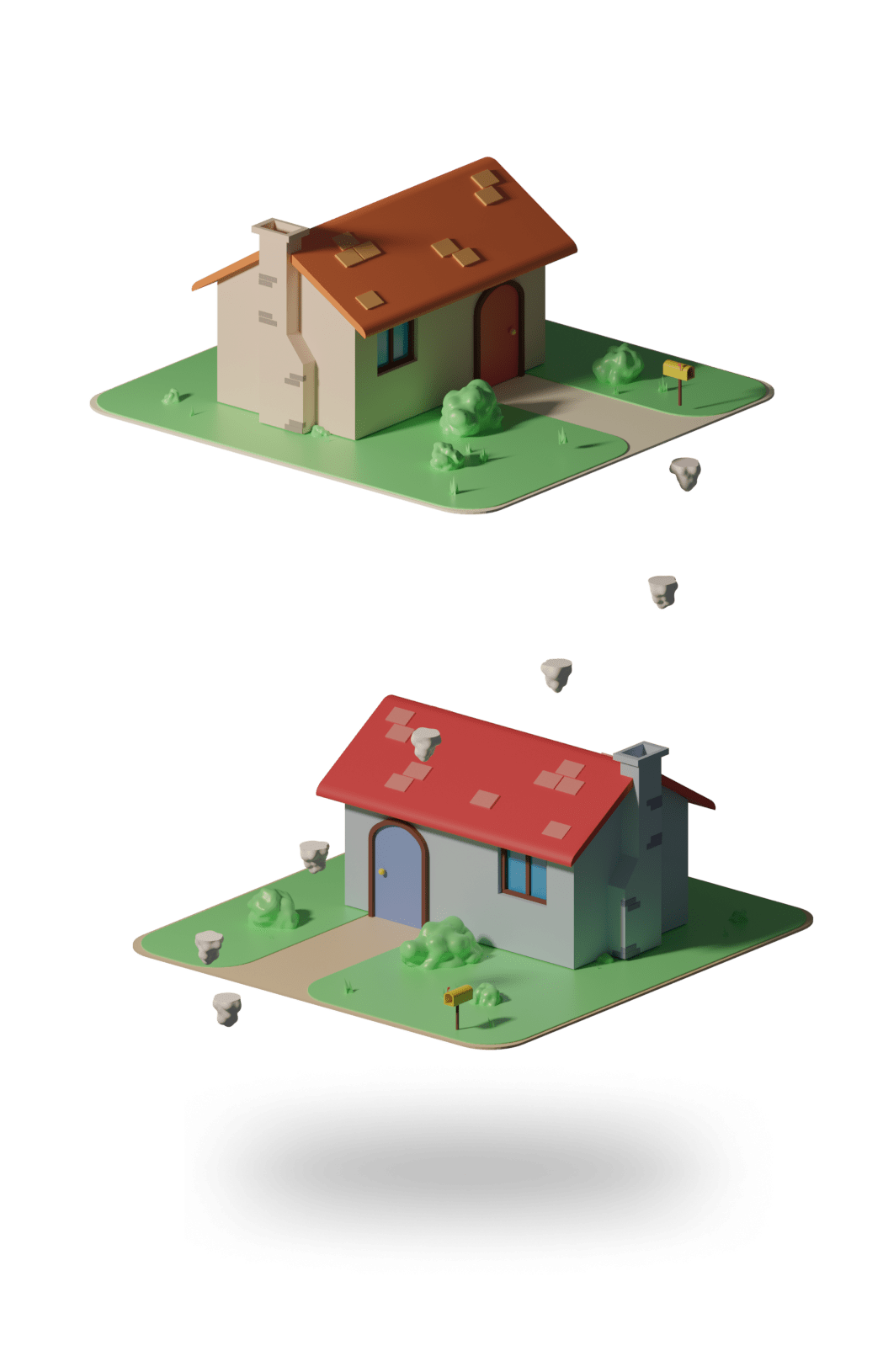 2 floating houses